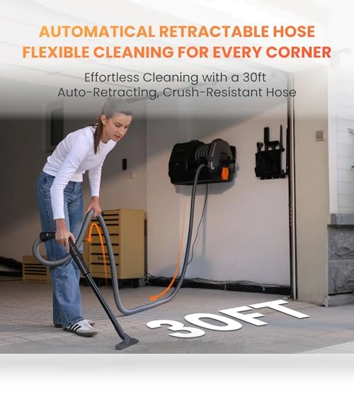 Grandstorm Retractable Vacuum Cleaner — Wet-Dry Vacuums, Giraffe Tools