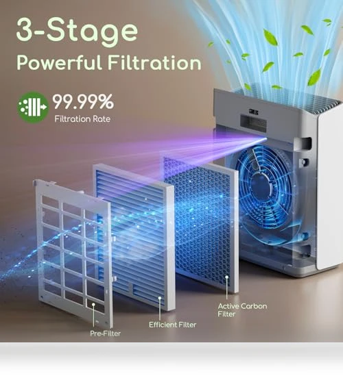 Large Room Air Purifier with PM2.5 Display — HEPA Air Purifiers, Afloia