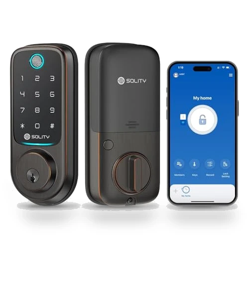 No-Hub Smart Digital Door Lock — Keyless Entry, SOLITY