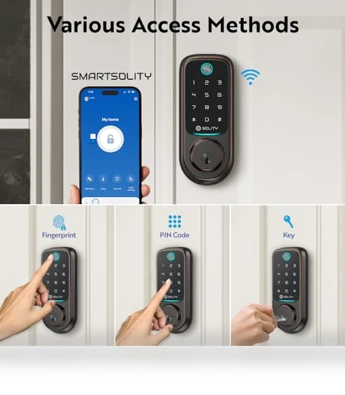 No-Hub Smart Digital Door Lock — Keyless Entry, SOLITY
