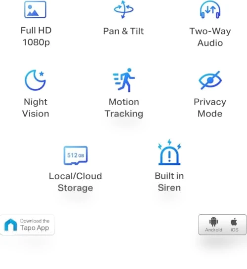 Pan/Tilt Security Camera — Baby Monitors, TP-Link