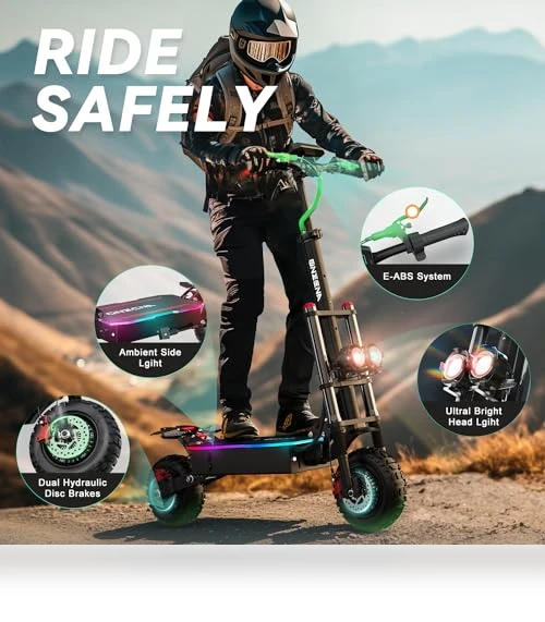 Powerful 5600W Dual Motor Electric Scooter — Electric Self-Balancing Scooters, ONECNA