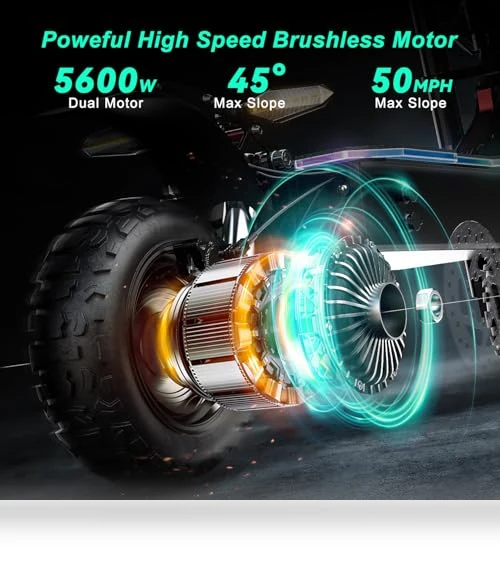 Powerful 5600W Dual Motor Electric Scooter — Electric Self-Balancing Scooters, ONECNA
