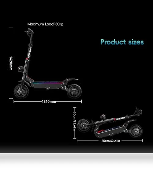 Powerful 5600W Dual Motor Electric Scooter — Electric Self-Balancing Scooters, ONECNA