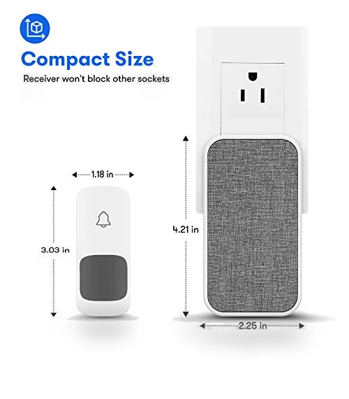 Wireless Doorbell with Fabric Finish — Kits, Coolqiya