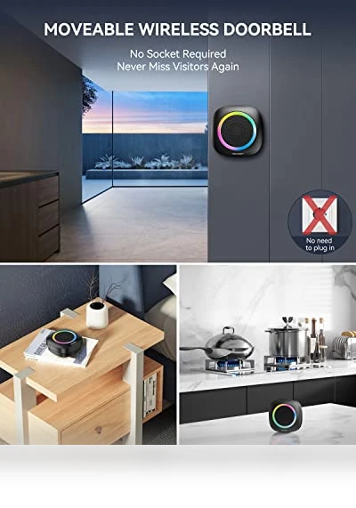 Wireless Doorbell with RGB Light — Kits, TECKNET