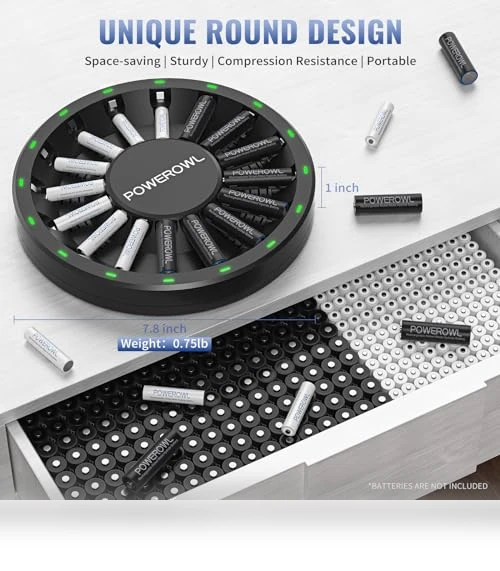 16 Bay AA AAA Battery Charger — Chargers, POWEROWL
