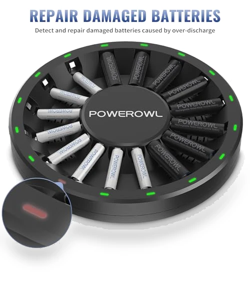 16 Bay AA AAA Battery Charger — Chargers, POWEROWL