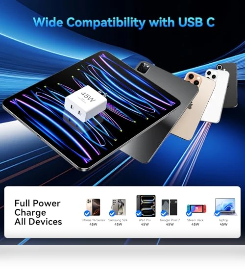45W Dual USB C Fast Charger Block with 10FT Cable — Cables, Shenzhen Xihuida Electronics Co., Ltd.