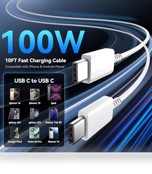 45W Dual USB C Fast Charger Block with 10FT Cable — Cables, Shenzhen Xihuida Electronics Co., Ltd.