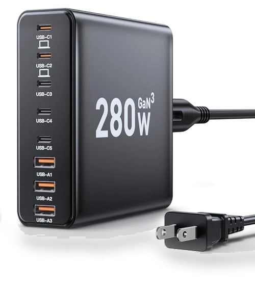 8-Port USB C Charging Station — Chargers & Adapters, Ediliow