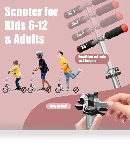 Adjustable Height Foldable Scooter — Push Scooters, LEEYV