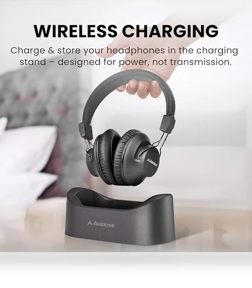 Bluetooth 5.3 Over-Ear Headphones with Wireless Charging Dock — Over-Ear Headphones, Avantree