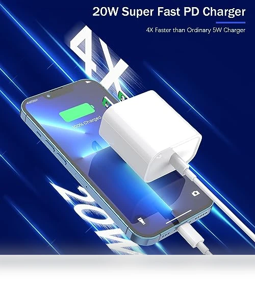 Fast Charger iPhone 3Pack with 6FT USB C to Lightning Cable — Lightning, Shenzhen huangxingfu Technology Co.,Ltd.