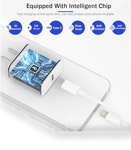 Fast Charger iPhone 3Pack with 6FT USB C to Lightning Cable — Lightning, Shenzhen huangxingfu Technology Co.,Ltd.