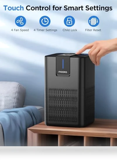 H13 HEPA Air Purifier with Aromatherapy Function — HEPA Air Purifiers, Mooka