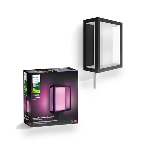Impress Outdoor Wall Light Wide — Garden Illumination, Philips Hue