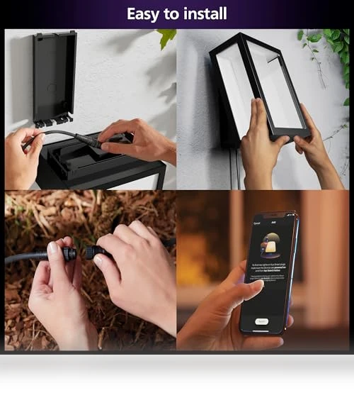 Impress Outdoor Wall Light Wide — Garden Illumination, Philips Hue
