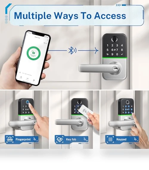 Keypad Smart Door Lock with Handle — Smart Home Security, KUCACCI