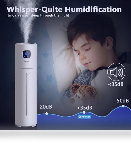 Large Ultrasonic Cool Mist Humidifier — Air Moisturizers, Akeshan