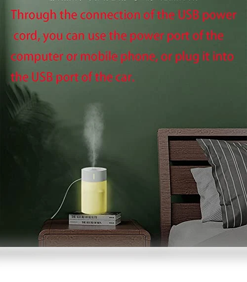 Mini Humidifier with 7 Color LED — Air Moisturizers, HOTFFISH