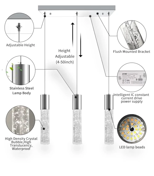 Smart 3-Light LED Pendant Lighting — Pendants, OKELI