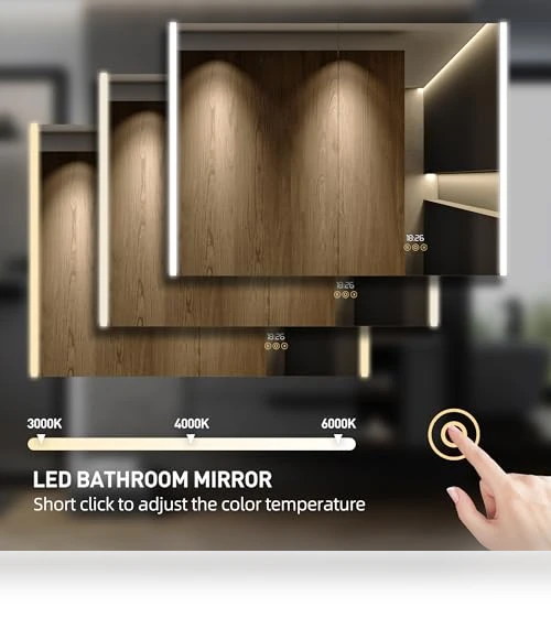 Smart LED Medicine Cabinet with Mirror — Medicine Cabinets, HBEZON
