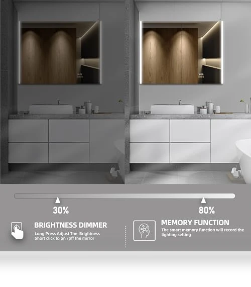 Smart LED Medicine Cabinet with Mirror — Medicine Cabinets, HBEZON