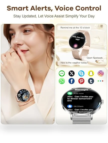 Ultra-Slim HD Women's Smart Watch — Smartwatches, LIGE