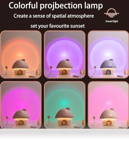 Ultrasonic Humidifier with Sunset Light — Air Moisturizers, fuliying