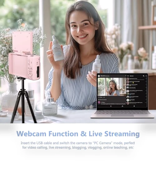 4K Digital Camera with Flip Screen — Camcorder, VJIANGER