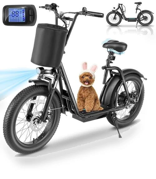 Electric Scooter with Adjustable Seat and Detachable Basket — Electric Self-Balancing Scooters, Caroma