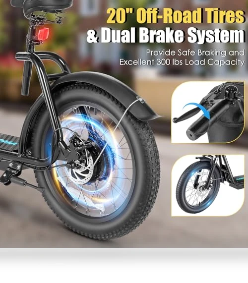 Electric Scooter with Adjustable Seat and Detachable Basket — Electric Self-Balancing Scooters, Caroma