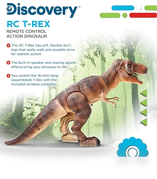 Remote Control RC T Rex Dinosaur Electronic Toy — Interactive Figures & Robots, Discovery Kids