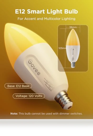 Smart LED Candelabra Bulb — LED, Govee