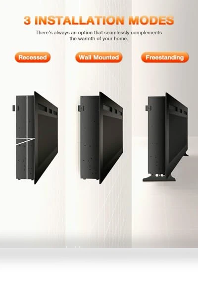Wall Mounted Electric Fireplace Heater — Electric Heating Solutions, VISVEIL