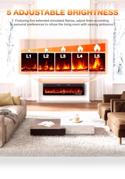 Wall Mounted Electric Fireplace Heater — Electric Heating Solutions, VISVEIL