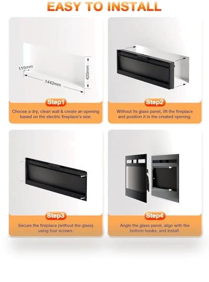 Wall Mounted Electric Fireplace Heater — Electric Heating Solutions, VISVEIL