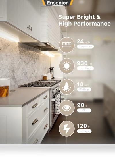 24 Inch LED Under Cabinet Lighting — Under-Cabinet Lights, Ensenior
