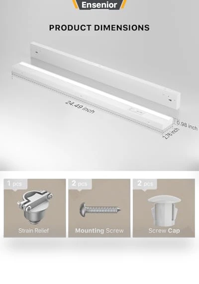 24 Inch LED Under Cabinet Lighting — Under-Cabinet Lights, Ensenior