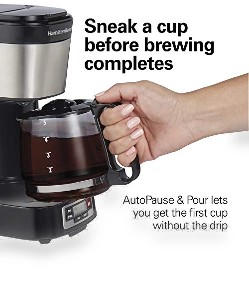 5 Cup Drip Coffee Maker with Easy FrontFill Basket — Coffee Makers, Hamilton Beach