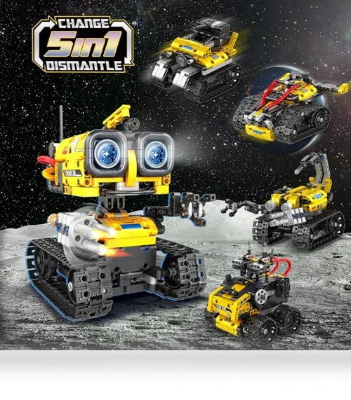 5 in 1 Remote- & App-Controlled Robots Toy — Interactive Figures & Robots, CUBIMANA