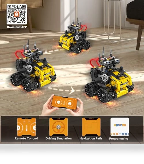 5 in 1 Remote- & App-Controlled Robots Toy — Interactive Figures & Robots, CUBIMANA