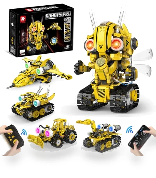 5-in-1 STEM Robot Building Kit — Interactive Figures & Robots, AKWME