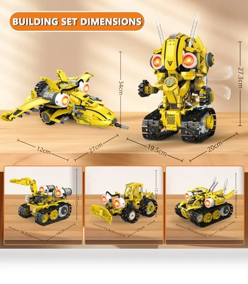 5-in-1 STEM Robot Building Kit — Interactive Figures & Robots, AKWME
