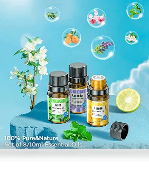 Aroma Diffuser with Essential Oils Set — Air Moisturizers, Dynooper