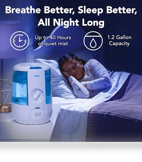 CoolRelief Cool Mist Humidifier — Air Moisturizers, Vicks