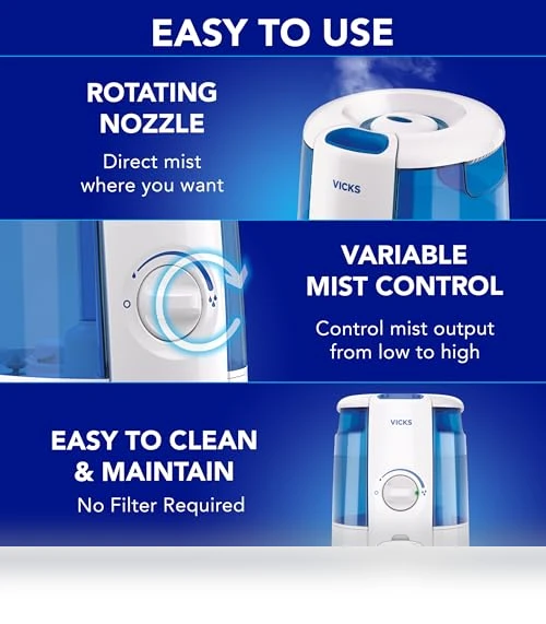 CoolRelief Cool Mist Humidifier — Air Moisturizers, Vicks