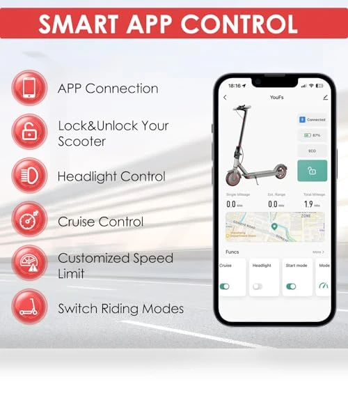 Folding E-Scooter with App Control — Push Scooters, Kalorace
