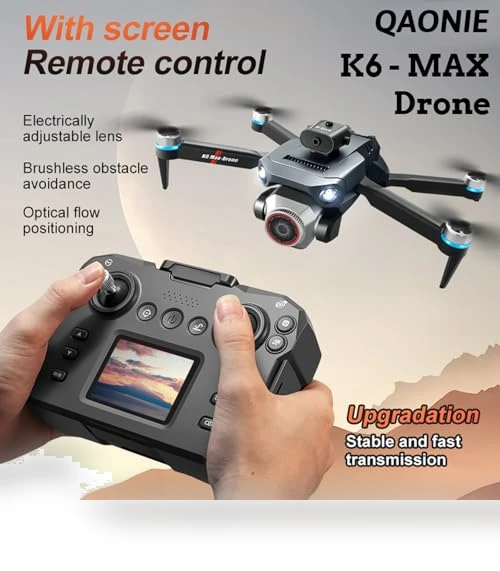 K6 Max Drone with Screen Controller — Drones, QAONIE
